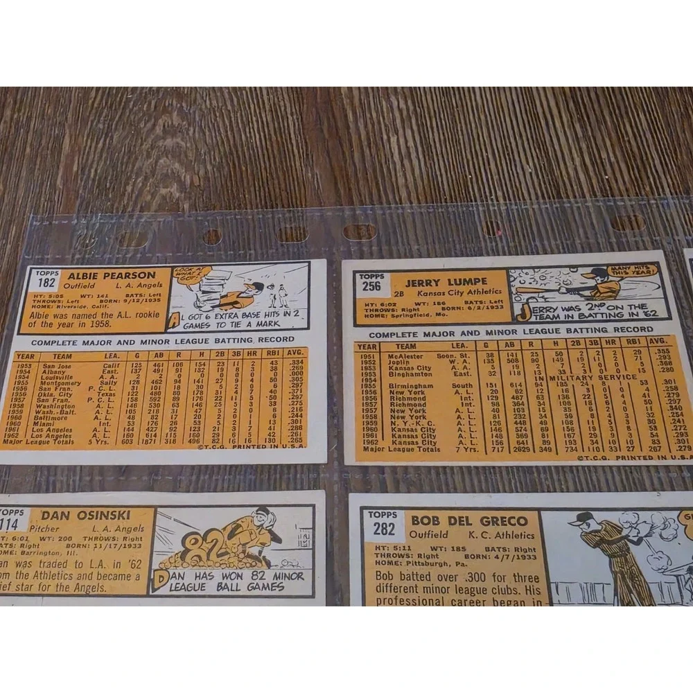Vintage 1963 Topps Baseball Cards Sheet Of 9